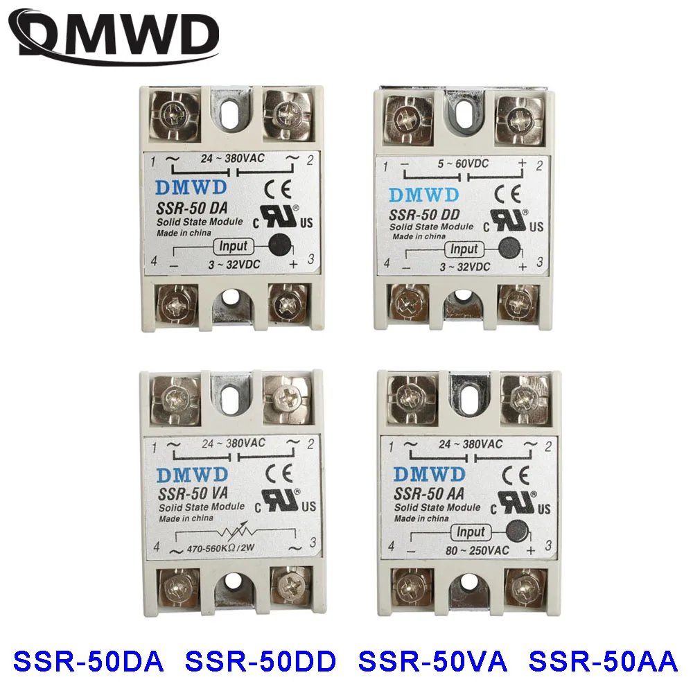 Твердотельные реле SSR-50 50A DA промышленный твердотельный релейный модуль AA SSR DD