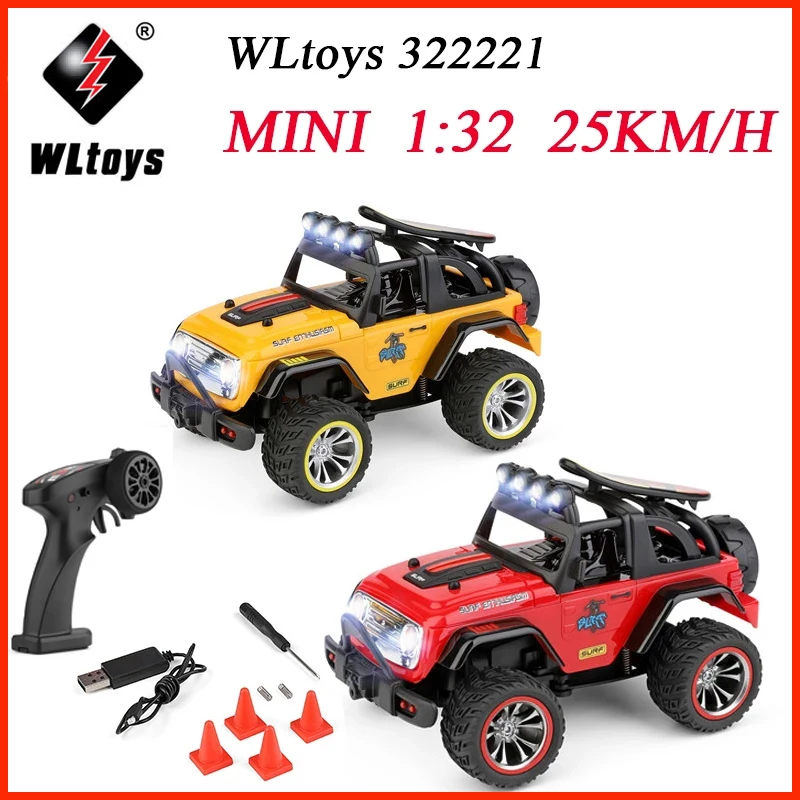 

Wltoys 322221 1/32G 2WD Радиоуправляемый мини-автомобиль W светильник внедорожник радиоустановка с дистанционным управлением Электрический RTR модел...
