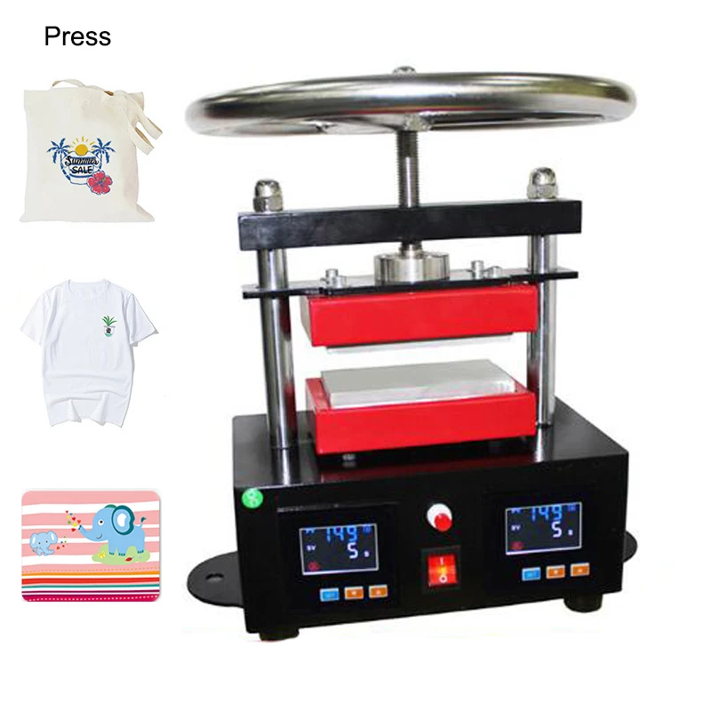 Manual Heating Press Machine Heat Transfer Machine Upper And Lower Plate Extraction Oil Rosin Press Machine