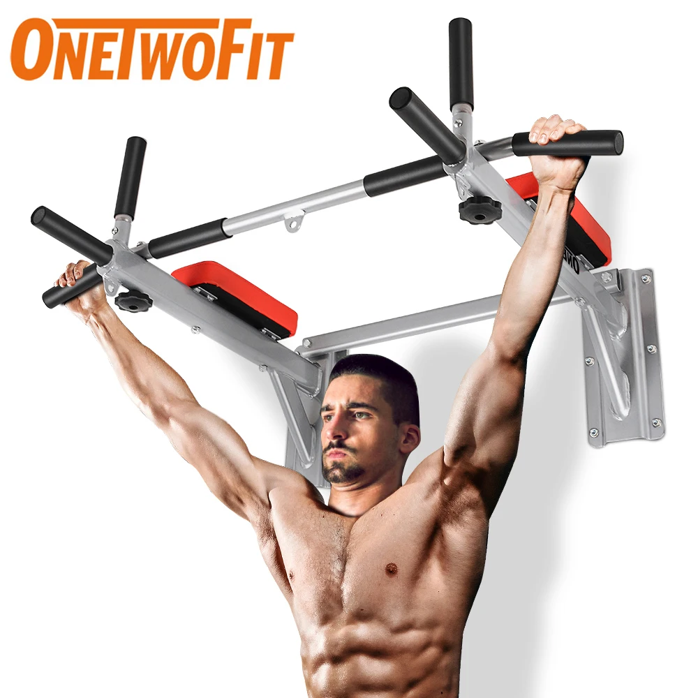 ONETWOFIT подтягивающий брусок настенный горизонтальный для тренировок тренажерный