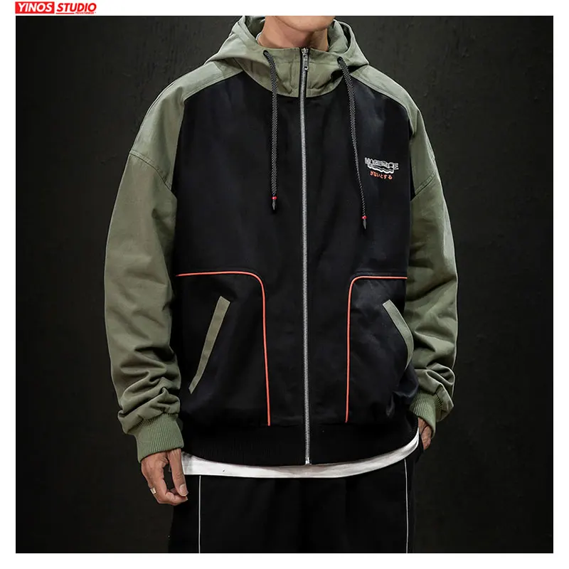 Прямая поставка Уличная Повседневная японская куртка с капюшоном на осень