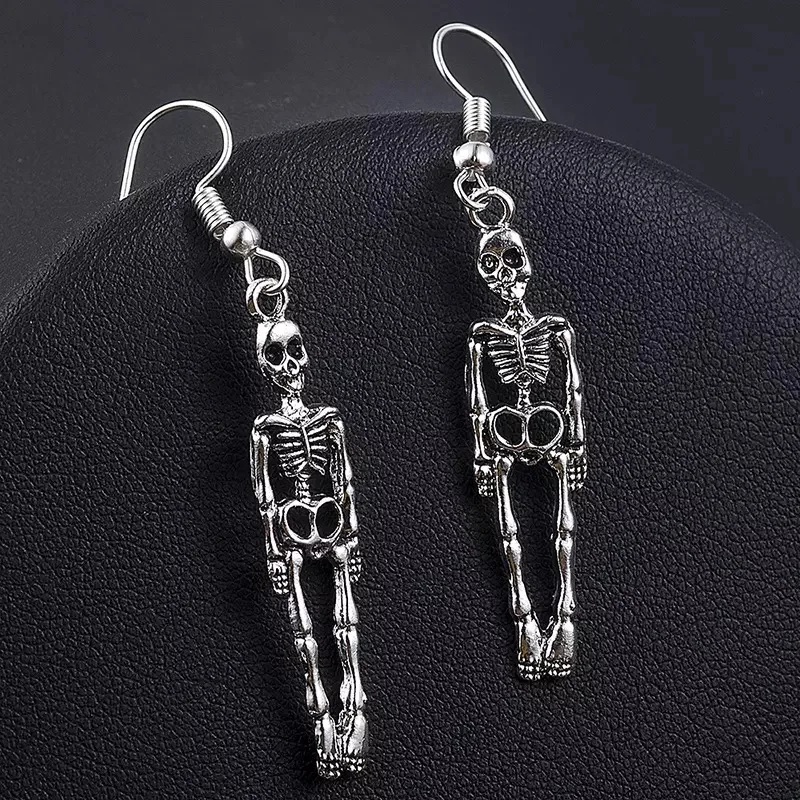 

Halloween Vintage Skeleton Skull Dangle Earrings for Women Jewelry Party Gifts Aretes De Mujer Modernos 2021