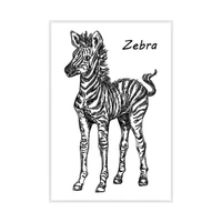 small zebra silicone stamp seal clear for diy scrapbooking photo album decorative clear stamp office school supplies stationery