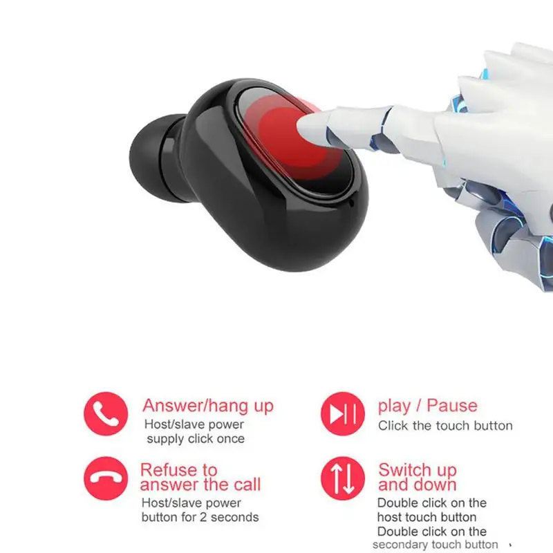 Bluetooth наушники беспроводные BT5.0 TWS гарнитуры двойные бас звук для huawei Xiaomi Iphone samsung