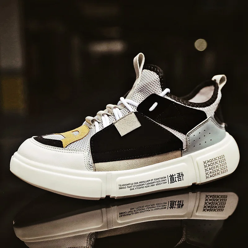 Кроссовки в стиле хип-хоп мужская обувь на плоской подошве дышащая модная