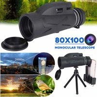 80x10050x60 monocular powerful professional telescope for mobile military eyepiece handheld objective lens hunting optics