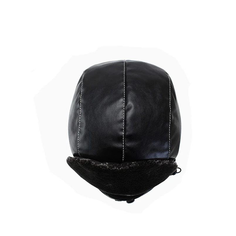 Мужские шапки-бомберы 2020 русская Толстая зимняя шапка меховая из ПУ со