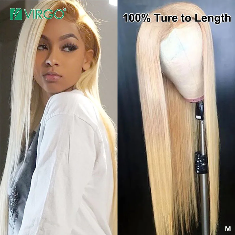 Дева бразильский светлые прямой парик 613 Синтетические волосы на кружеве парики