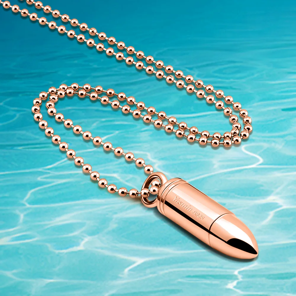 

Мужское золотое ожерелье с кулоном в виде пули, мужское ожерелье из серебра 925 пробы, модные серебряные ювелирные украшения, Мужская цепь