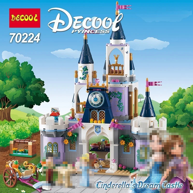 Принцесса Ариэль Золушка замок мечты строительные блоки кирпичи DIY Развивающие