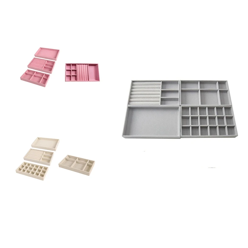 

Новый ящик для хранения ювелирных изделий, настольная отделка, поднос для хранения косметики, серег, строительная стойка для хранения