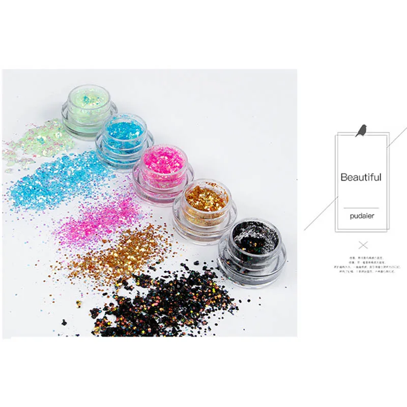 Лучшие блестящие тени для век Пудра с пайетками алмазное мерцание Макияж Лицо