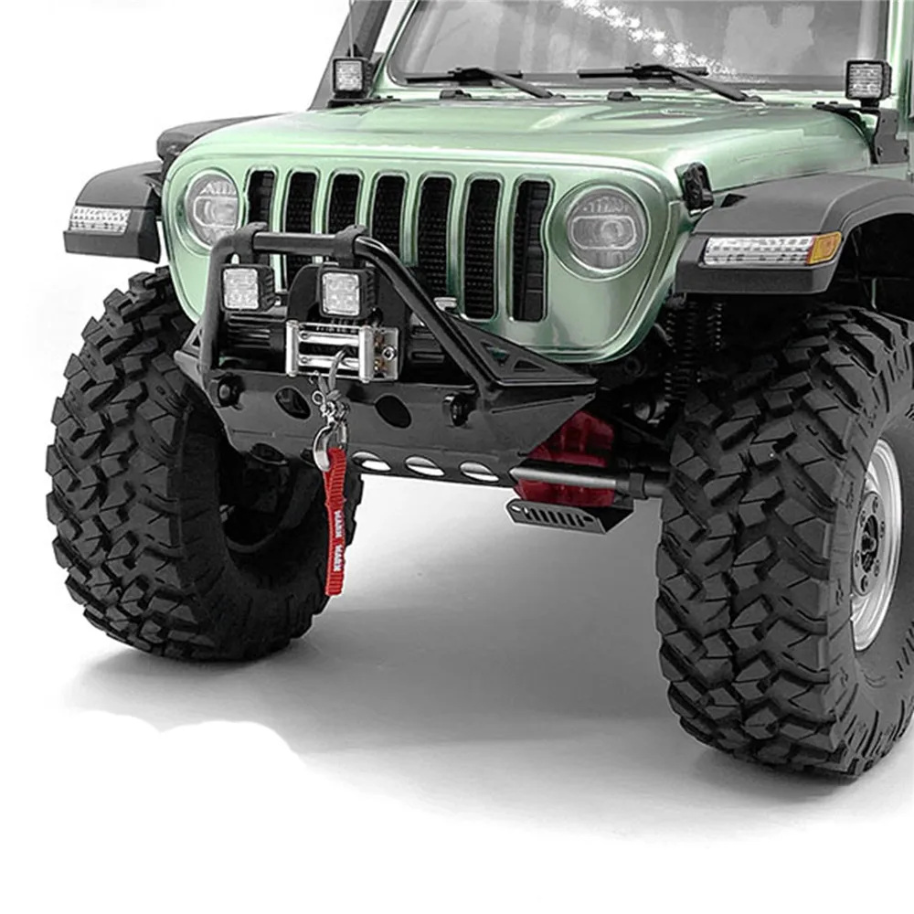 

Metal Front Bumper & Spotlight Searchlight for 1/10 AXIAL SCX10 III TUBE RC Car Accessories Parts