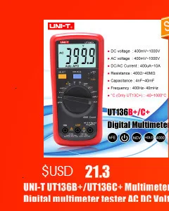 UNI-T UT120A/B/C карманный размер тип Цифровые мультиметры 4000 счетчик дисплей Автоматический диапазон непрерывности зуммер DC измерители напряжения тестеры