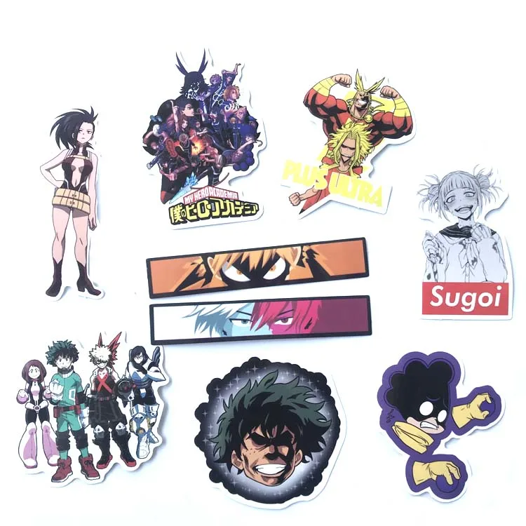 70pcs Japanese manga My Hero Academia suitcase Stickers laptop skateboard Anime Character Electric car decals | Автомобили и