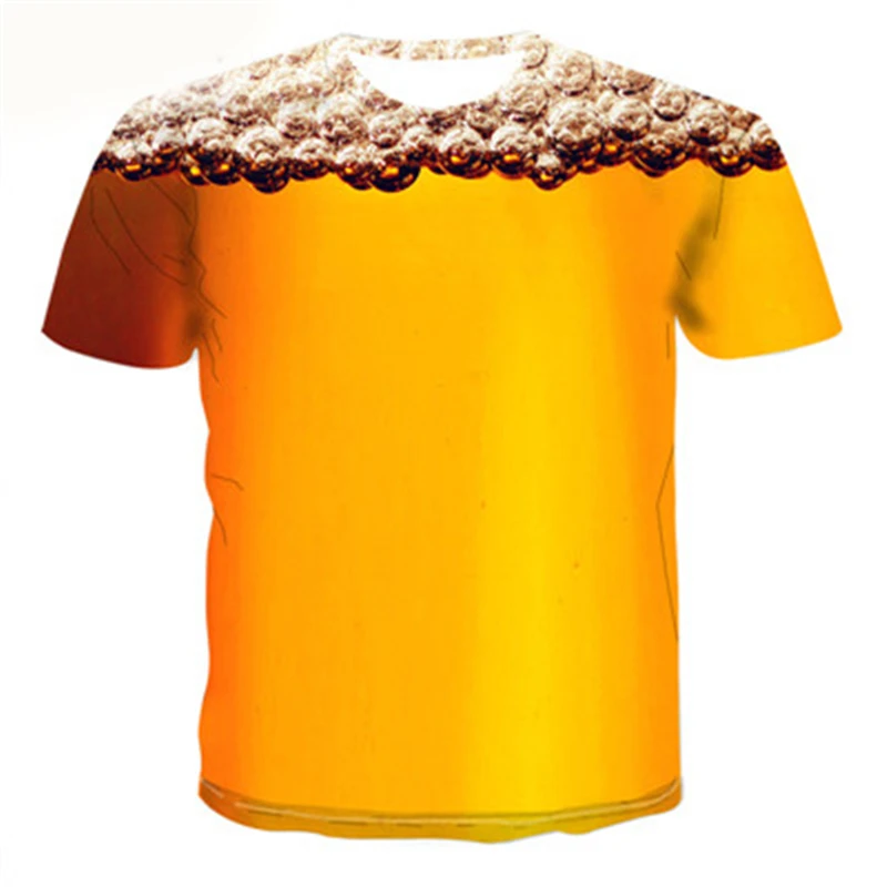 

Новая летняя футболка с 3D-принтом из желтой пены модные футболки с круглым вырезом и короткими рукавами в стиле хип-хоп, топы унисекс, новая ...