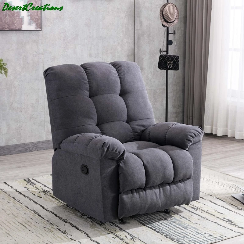 

Кресло-качалка, кресло-качалка, регулируемое, из мягкой ткани, ручное кресло, кресло-качалка, современный диван для гостиной (темно-синий)