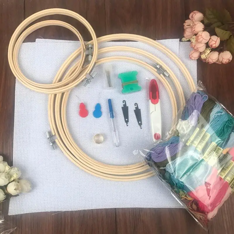 5 шт. бамбуковые нитки для вышивки крестиком 50 ножницы Швейные аксессуары женщин