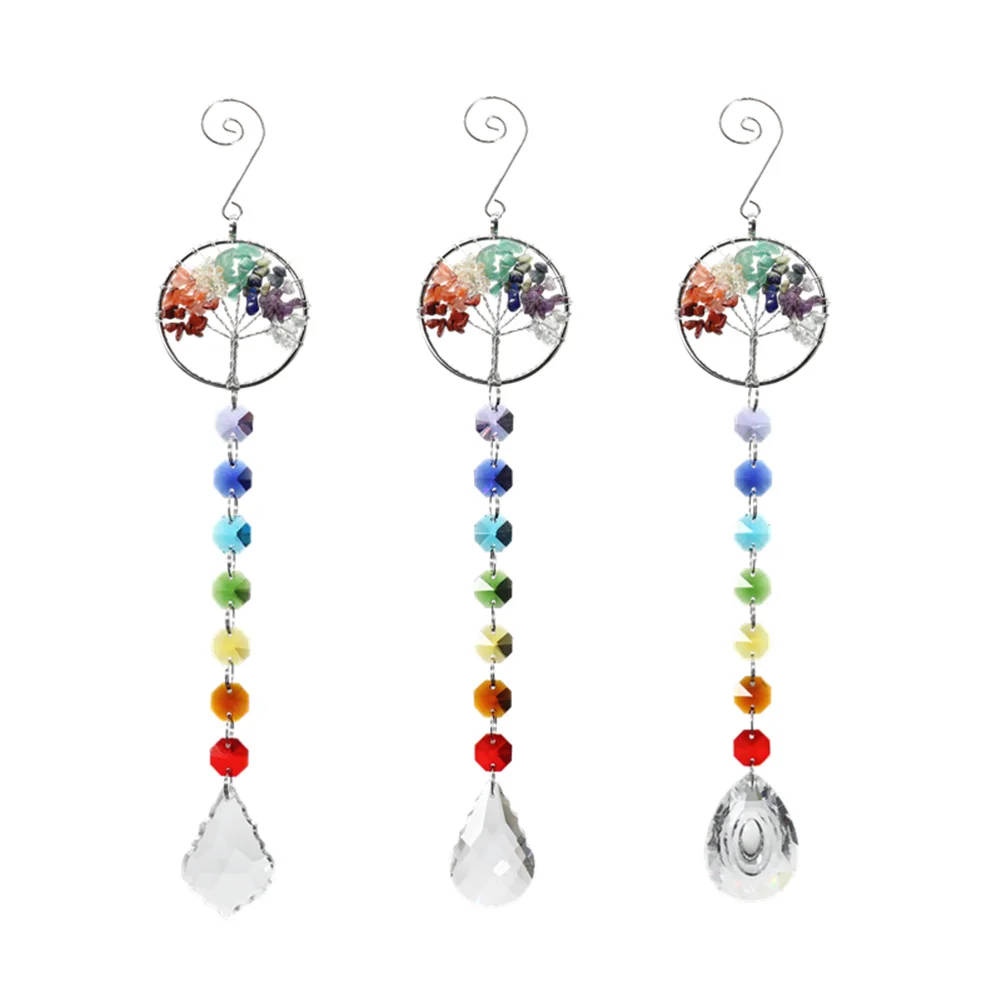 

28cm DIY Crystal Beads Rainbow Pendant Sun Catcher Light Catcher Handmade Garden Window Wedding Curtain Chandelier DIY Decor