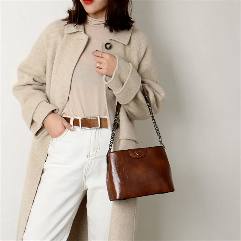 Женские сумки через плечо роскошные из твердой кожи дизайнерские брендовые