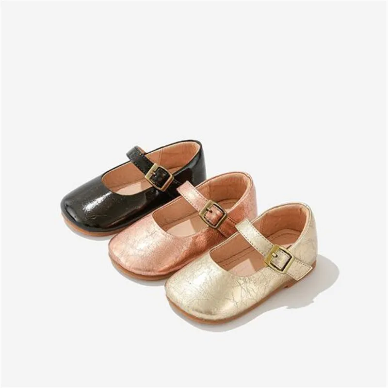

Autumn New Children's Square Toe Leather Shoes Girl Princess Genuine Leather Mary Jane Single Shoes