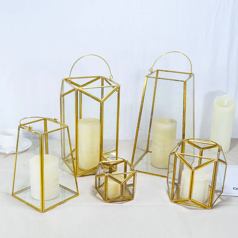 

Nordic Style Geometric Candle Holder Handing Taper Candle Holder Decoracion Centro De Mesa Candle Holders Metal Modern DD60CH