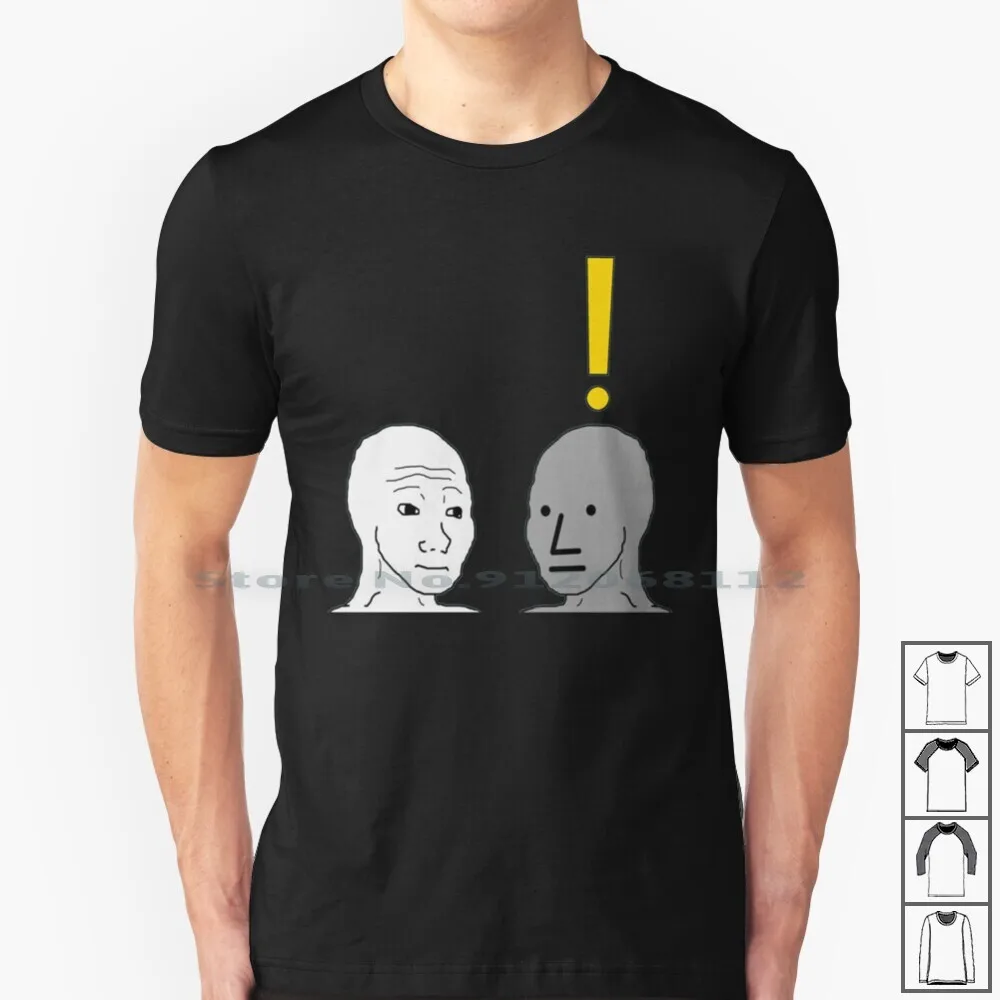 Футболка Npc woкак Meme 100% хлопок Memes игровой геймер сырой мем моль лампа Боузер гик