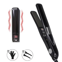 titanium hair straightener straightening iron vibrate message keratin 470f flat irons curler fast vibrating salon styling tool