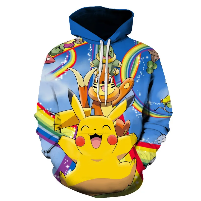 Пикачу из Pokemon Go 3D Толстовка с рисунком толстовки для мужчин и женщин Umbreon толстовки с капюшоном для мужчин пуловер куртка игровая Одежда для мальчиков - Цвет: picture color