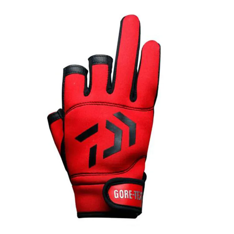 DAIWA рыболовные перчатки на открытом воздухе Нескользящие рыболовные перчатки для езды на велосипеде защитные перчатки три и пять пальцев срезанные спортивные перчатки на половину пальца