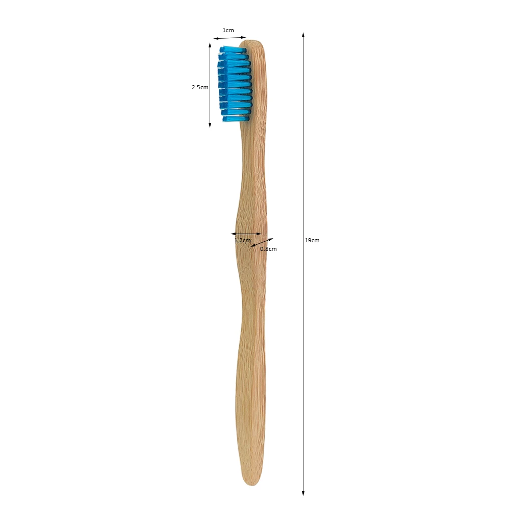

4 PCS Colorful Bristles Head Bamboo Toothbrush Wholesale Environment Wooden Rainbow Bamboo Toothbrush Oral Care Soft Bristle
