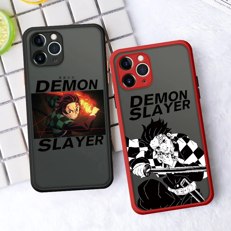 

Demon Slayer Phone Case for iphone 6 7 8 plus 11 12 Pro Max X XR XS Max Newest Japan Anime Kimetsu no Yaiba Hard Shockproof case