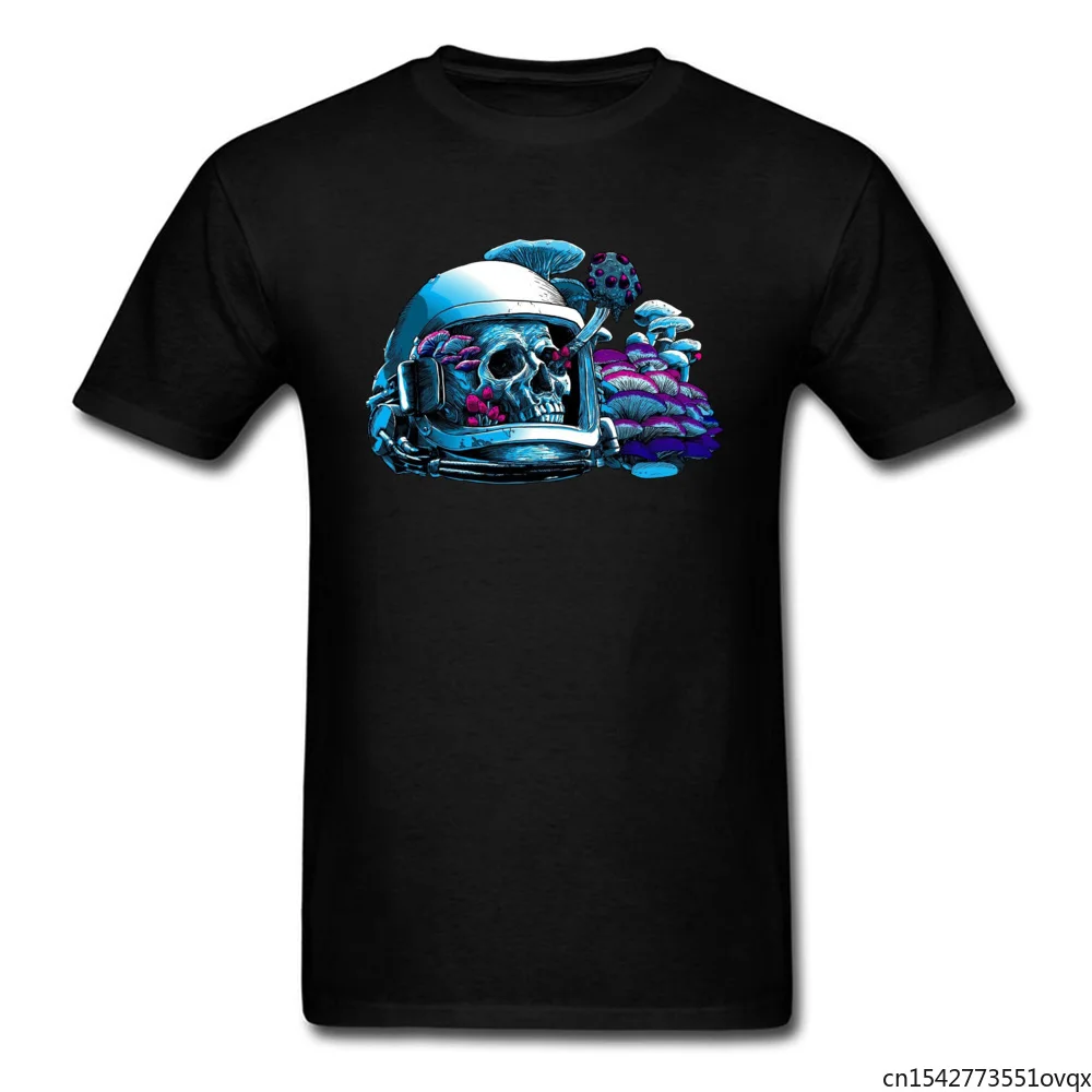 

Psychedelic Men Tshirt Skull Astronaut Mushroom T-shirts Supernatural Designer Short Sleeve Tops Tees Gift Unisex Tee