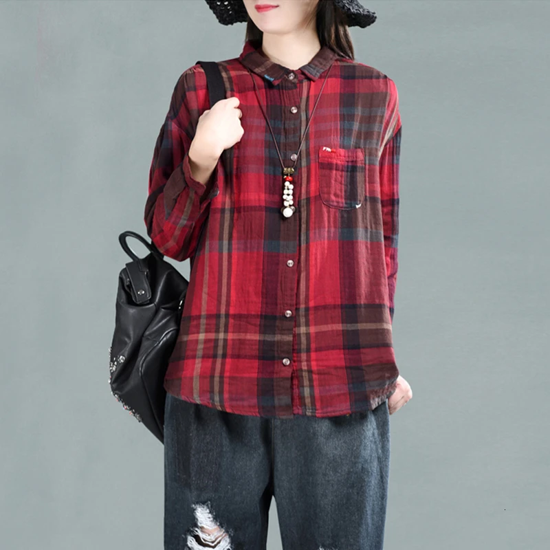 Женские Лоскутные Топы и блузки Max LuLu шифоновые рубашки в клетку стиле панк