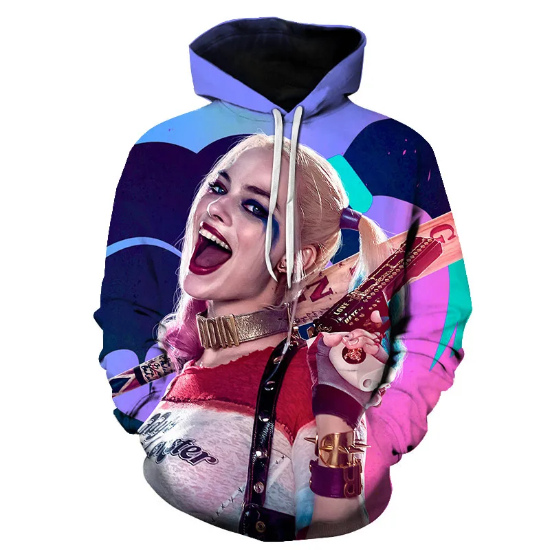 Новый Джокер Отряд Самоубийц Харли Куинн 3d мужская толстовка с принтом женские