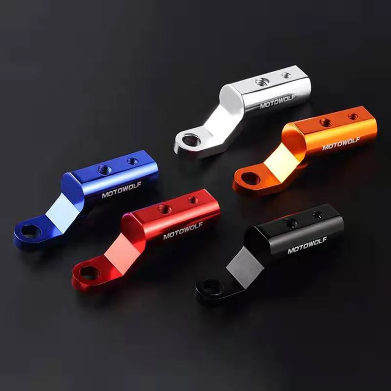 

1pcs Universal Motorcycle Rearview Mirror Extender Expansion Bracket Holder for bike Mobile Phone Handlebar Mount Stand 10.5mm.