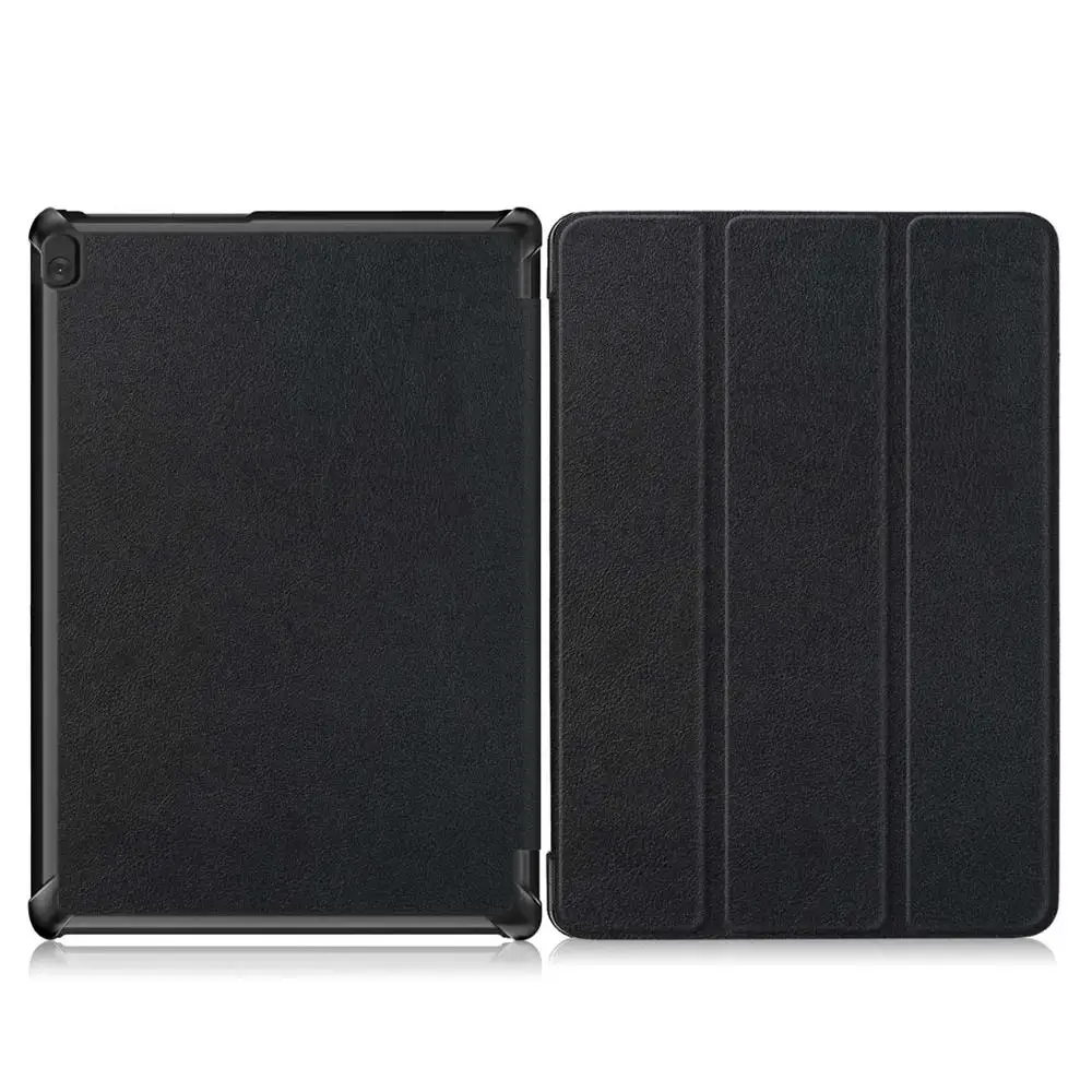 M10-KST-Black Тонкий Магнитный чехол из искусственной кожи для lenovo tab M10 TB-X605L TB-X605F чехол для планшета для lenovo tab M10 HD TB-X505L TB-X505F чехол - Цвет: M10-KST-Black