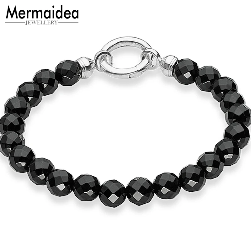 Браслет с вырезами из черного камня Rebel Fashion Good Jewerly для влюбленных 2020 подарок