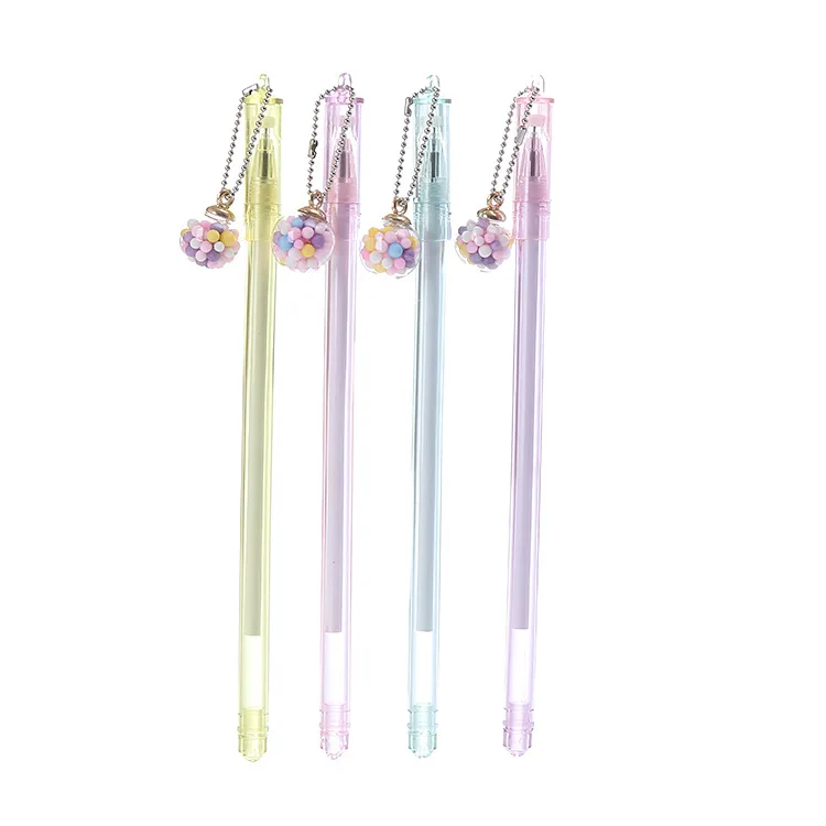 

36 pcs/lot Cute Wishing Ball Pendant Gel Pen Cute 0.5mm black ink Neutral Pens School writing Supplies Promotional Gift