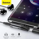 Baseus Тип C до 3,5 мм, Aux, разъем аудио кабель наушников Splitter адаптер для Xiaomi huawei USB C зарядное устройство кабель Aux Кабельный разъем