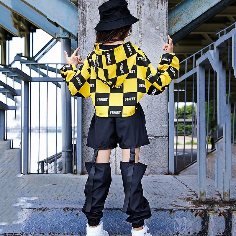 Танцевальный костюм для девочек из хлопка с длинным рукавом в стиле хип-хоп DN3944 |