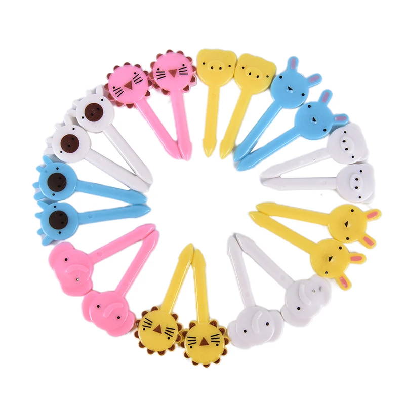 

10pcs/set Animal Food Fruit Picks Forks Bento Lunch Box Decor Accessory For Kids Toothpick Lunches Party Decor