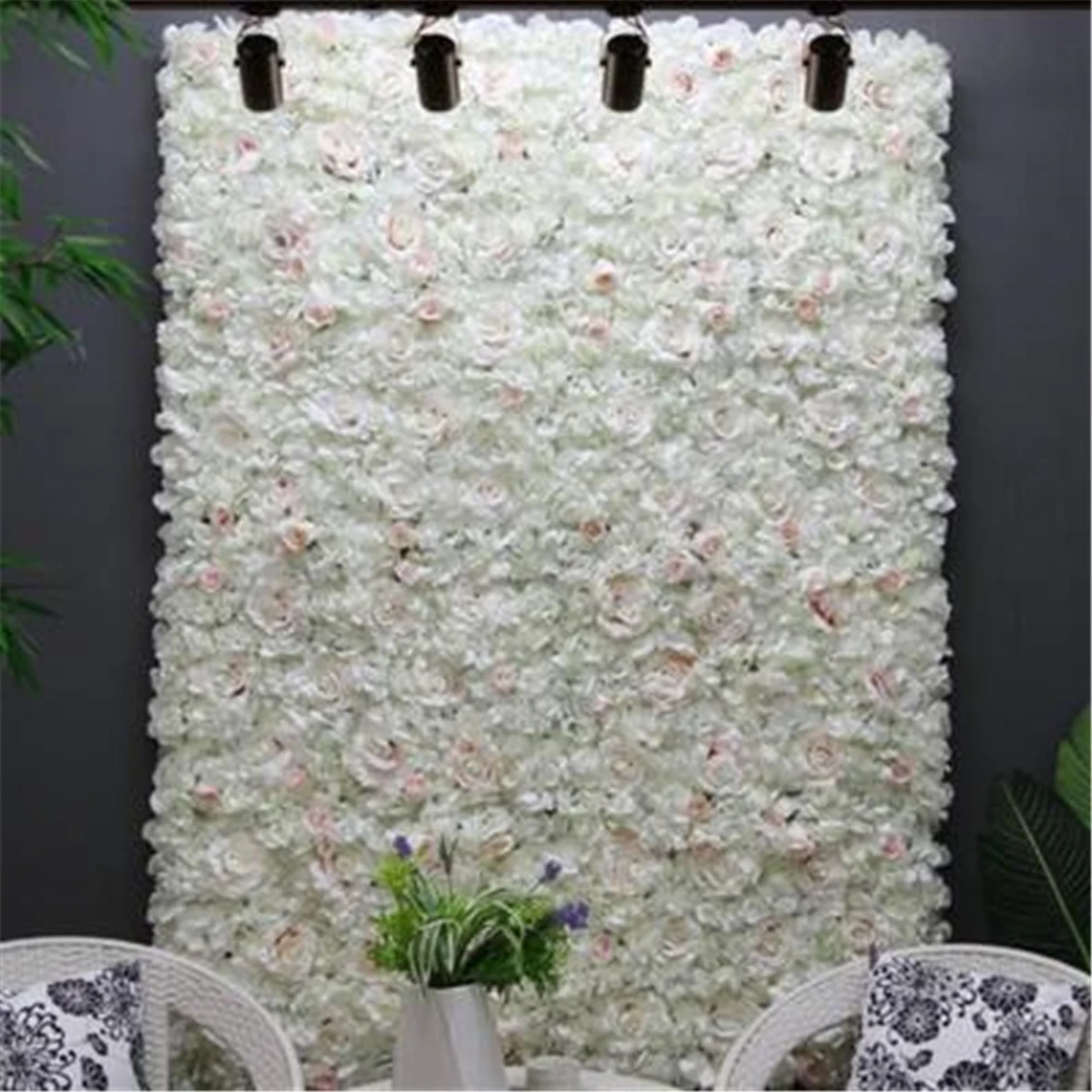 

60X40CM Flower Wall Silk Rose Tracery Wall Encryption Floral Background Artificial Flowers Wedding Party Xmas Backdrop Decor