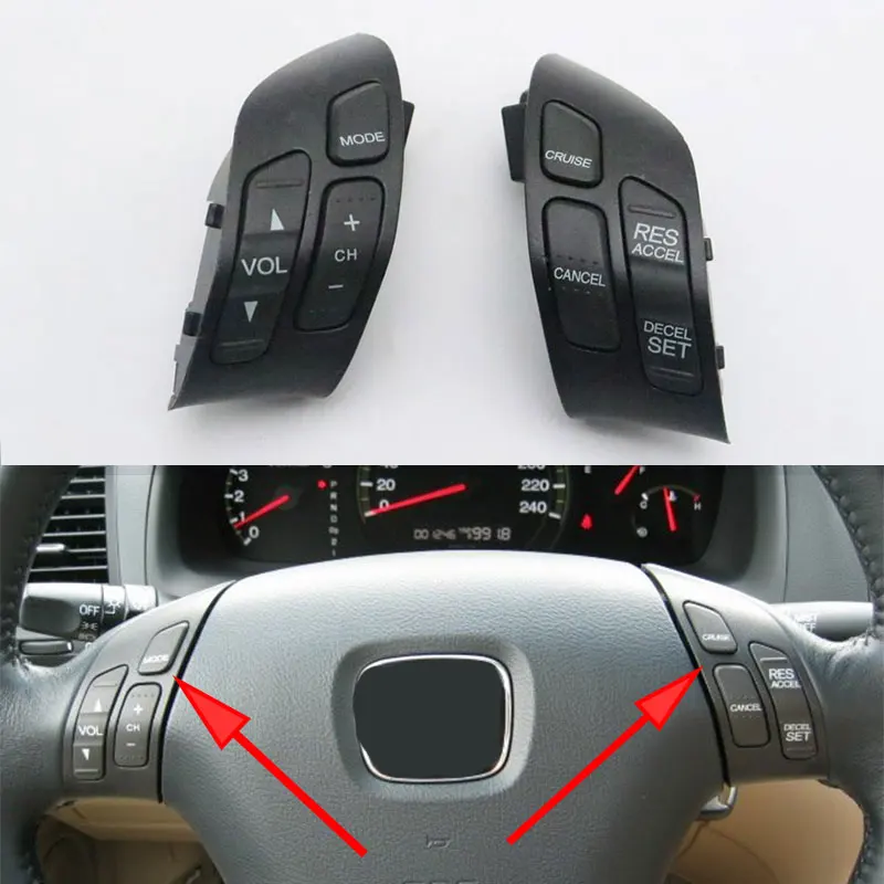 Для Honda Accord 2003 2004 Авто Руль круиз Управление переключатель аудио громкости музыки