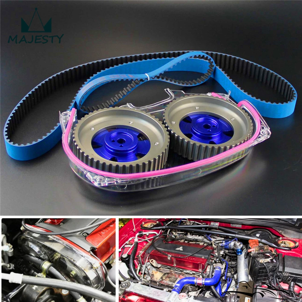 Ремень ГРМ w/Balance + прозрачная крышка шестерни шкив кулачка для Lancer EVO 9 IX 4G63|cam