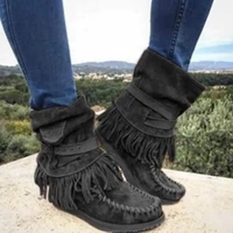 Laamei Women Boots Winter Boots Women Ankle Boots Female Winter Shoes Women Retro Suede Ladies Boots Botas Mujer Bota Women Boot