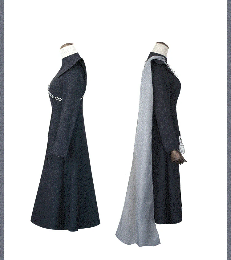 Игра престолов даенерис Таргариен костюм сезон 7 карнавальный черное платье плащ