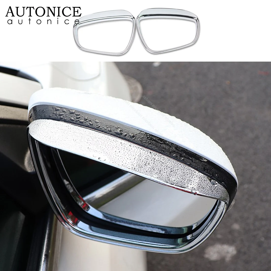 

Подходит для ford Focus 2019, 2 шт., карбоновое волокно, цвет, дождевик, козырек, отделка