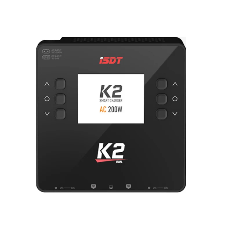 ISDT K2 AC 200 Вт DC 500Wx2 20A Двухканальное балансирующее зарядное устройство Lipo с двумя
