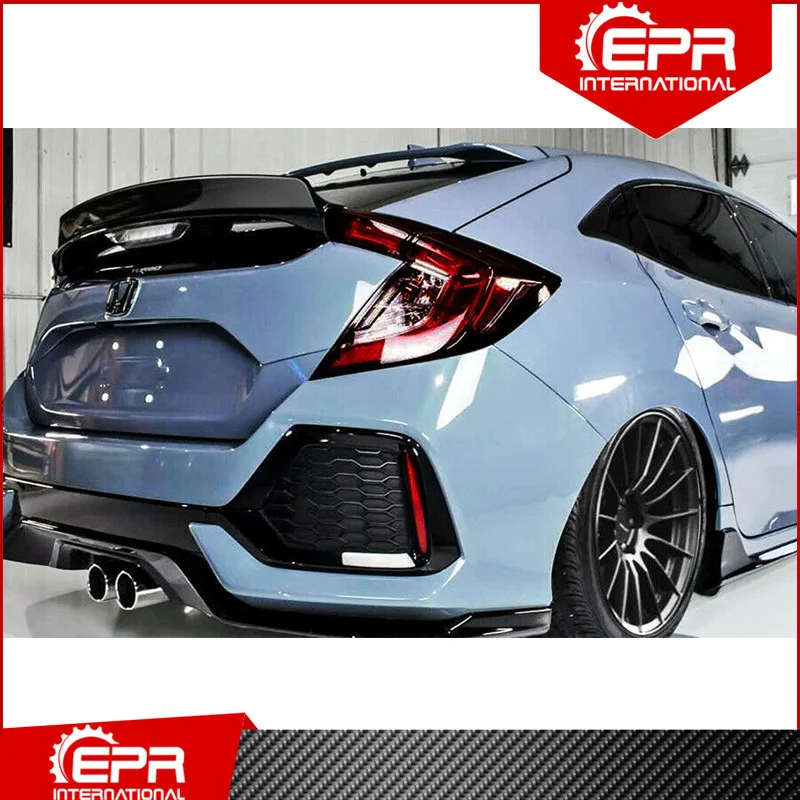 Для Civic FK7 FK8 5 дверного хэтчбека Тип HK спойлер из стекловолокна обрезанный кузов